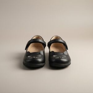 Girls' Black Cat Mary Jane School Shoes - Classic Style